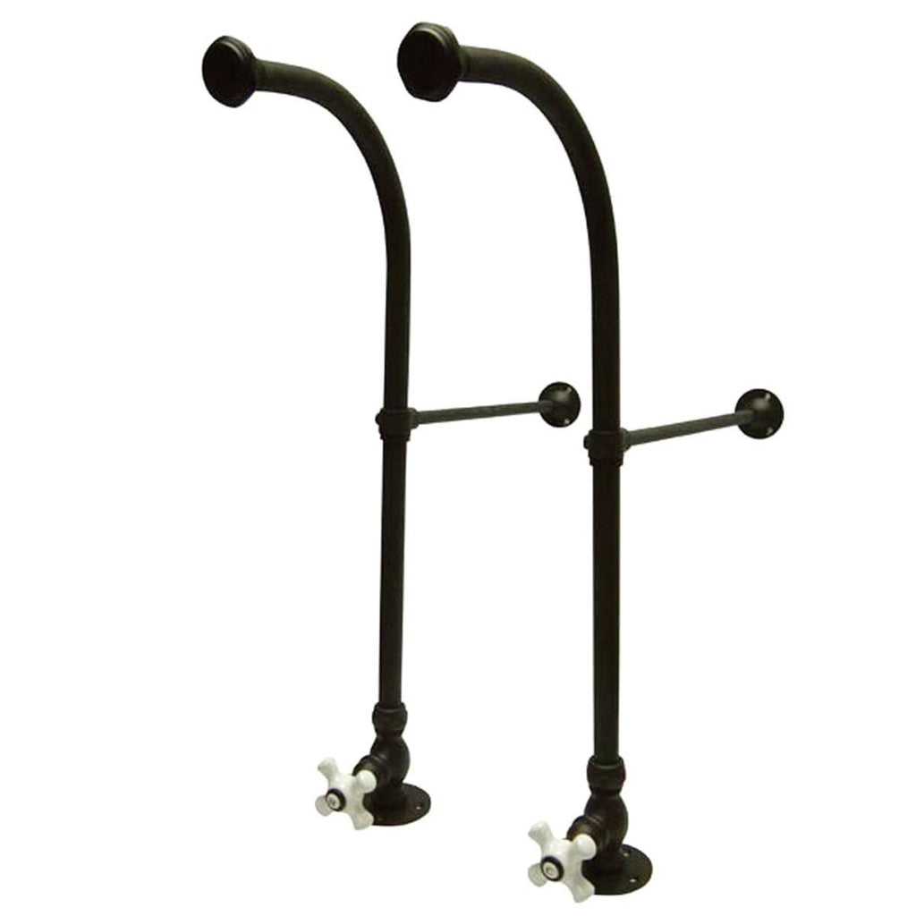 Vintage Polished Chrome Freestanding Water Supplies with Stop H48342