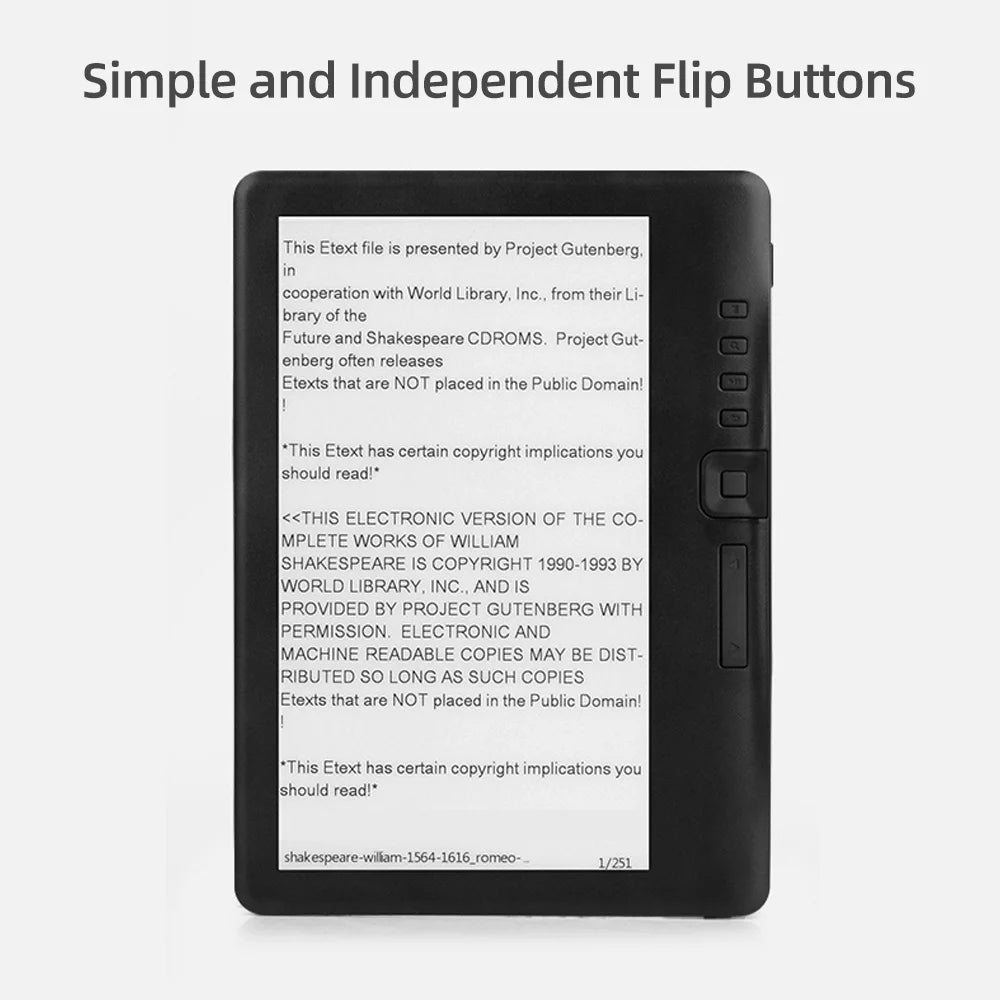 7 inch Portable E book Reader with 8GB Memory R8676