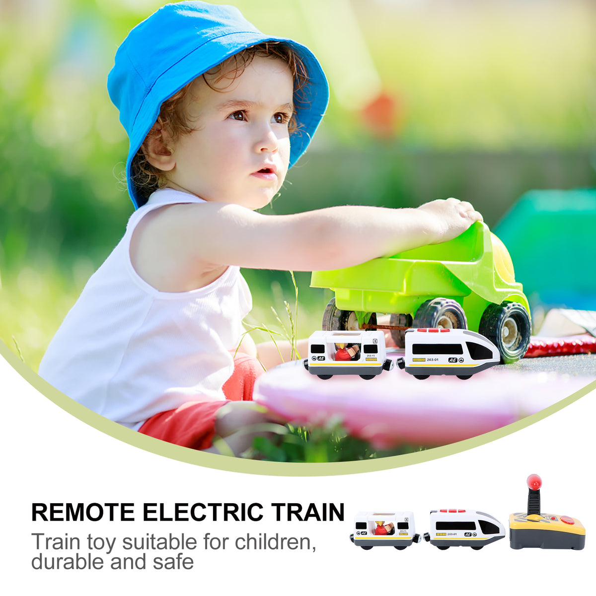 Electric Train Toy RC Train Model Educational Toy for Kids A4217