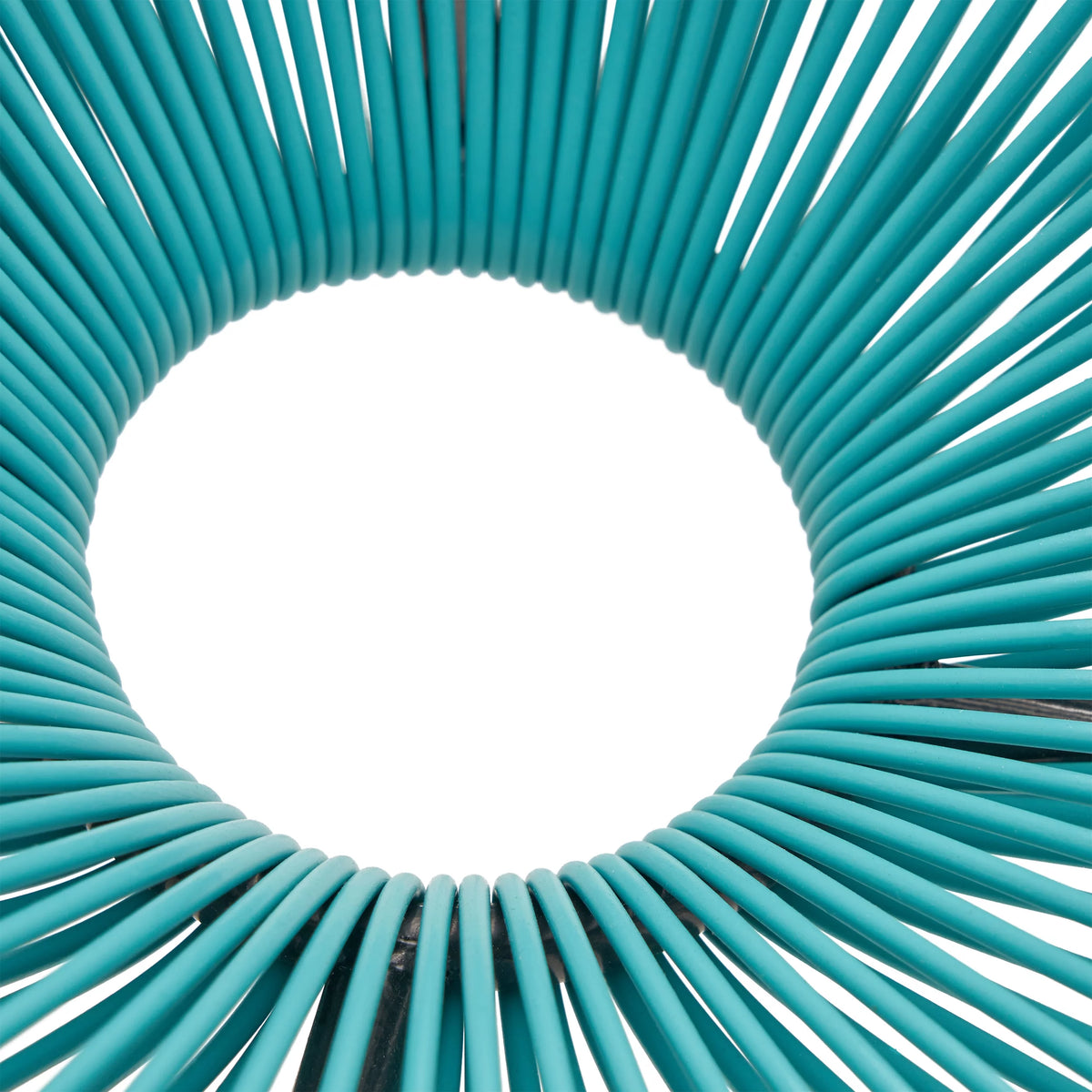 Teal and Black Woven Accent Chair V8884