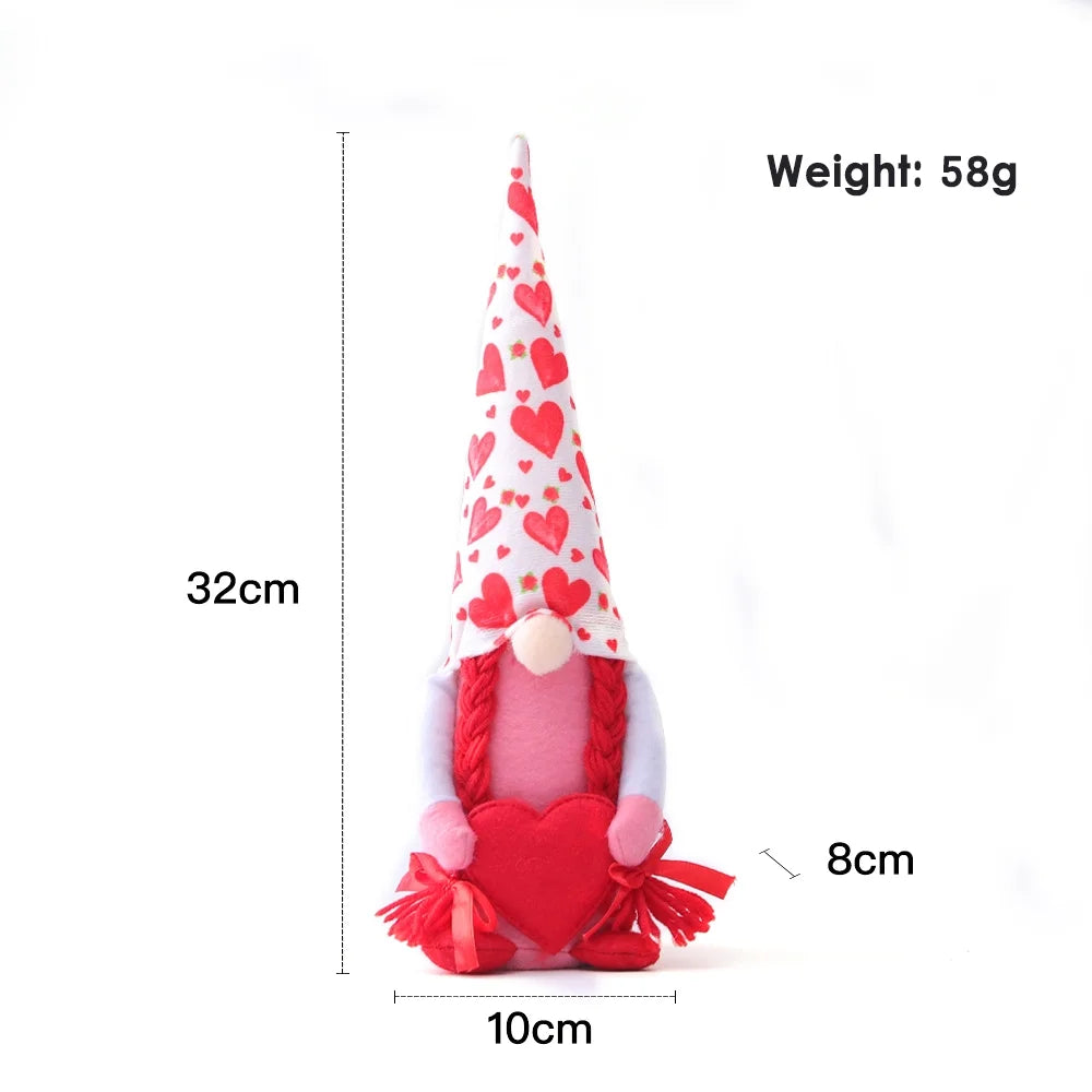 Valentine's Day Gnomes Plush Decorations A561