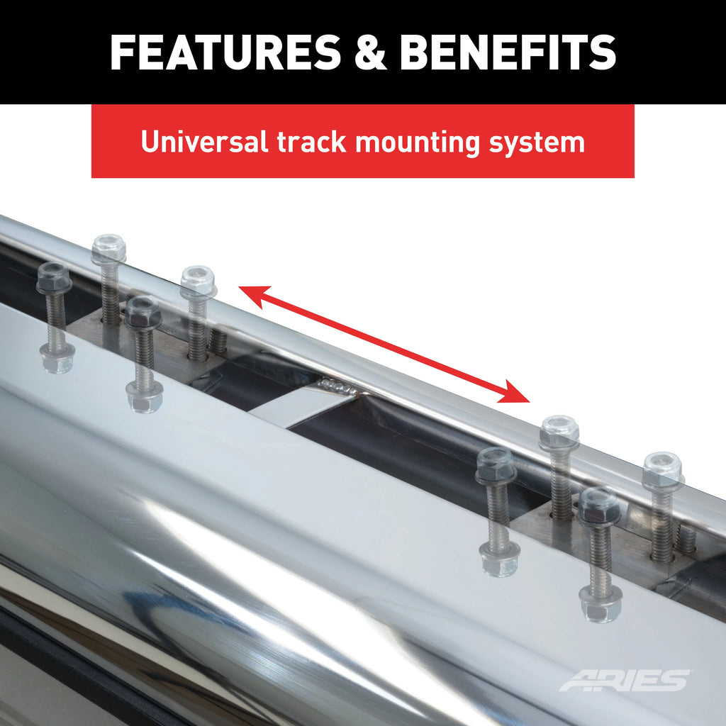 6 x 53-Inch Oval Black Aluminum Nerf Bars H735770