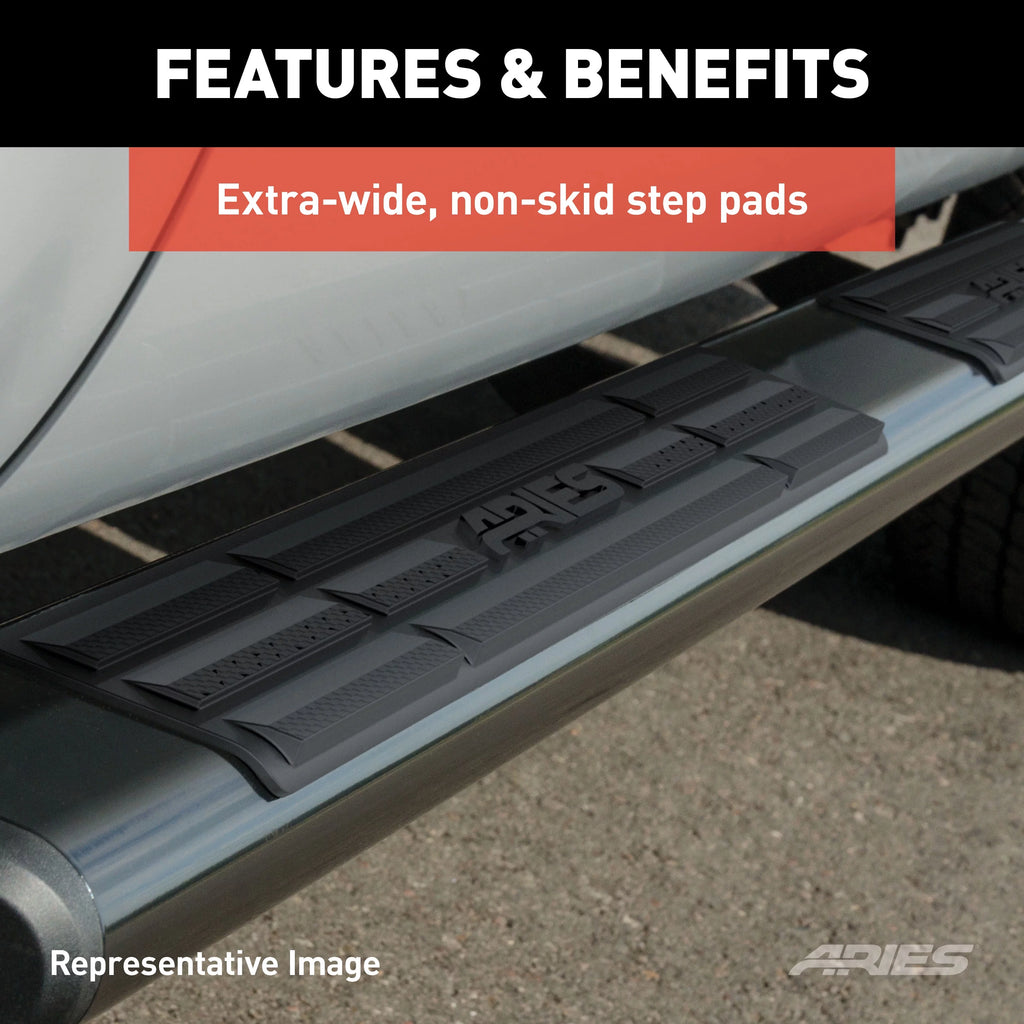 6 x 53-Inch Oval Black Aluminum Nerf Bars H735770